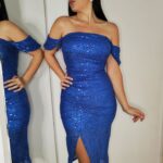 Vestido Lentejuelas Glamour Azul