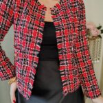 Cardigan Tweed Rojo