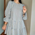 Vestido Coquette Vichy Azul
