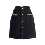 Falda Denim Cadena Negra