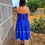 Vestido Perlas Azulón