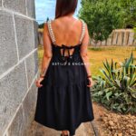 Vestido Perlas Negro