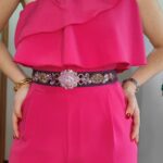 Cinturón Lila Strass