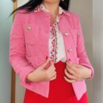 Chaqueta Tweed Rosa