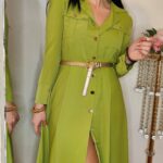 Vestido Camisero Verde Lima