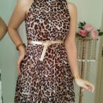 Vestido Animal Print Halter