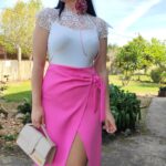 Falda Lazada Rosa