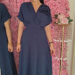 Vestido Flor Azul Marino