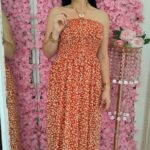 Vestido No plancha Naranja