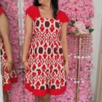 Vestido Lino Sanefas Rojo