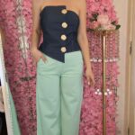 Top Denim Botones