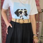 Camiseta Perrito Gafas Azul